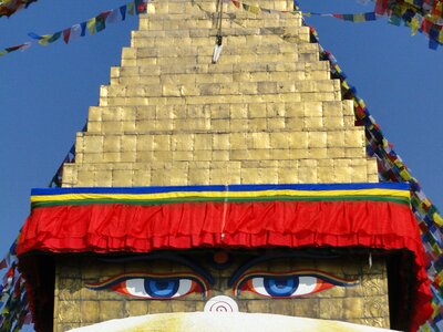 Nepal buddha eyes stupa photo