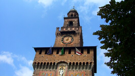 Bell tower milan clock