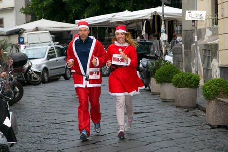 Santa claus race christmas