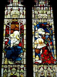 Stained glass old window faith
