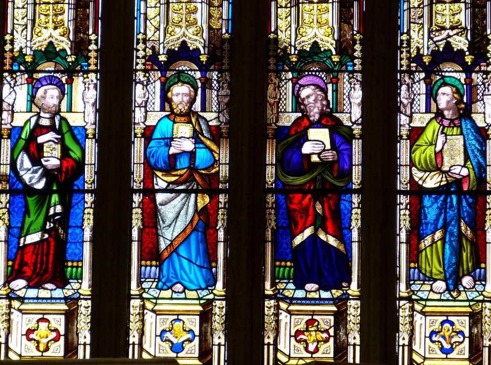 Stained glass old window faith