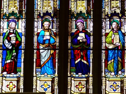 Stained glass old window faith