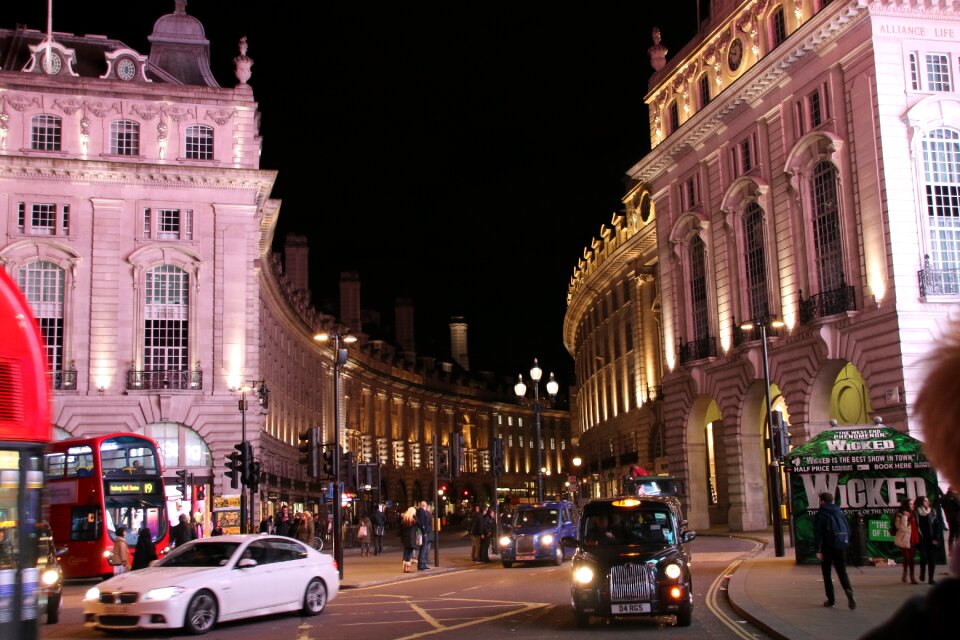 England building night photo