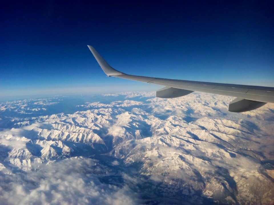 Sky airplane travel