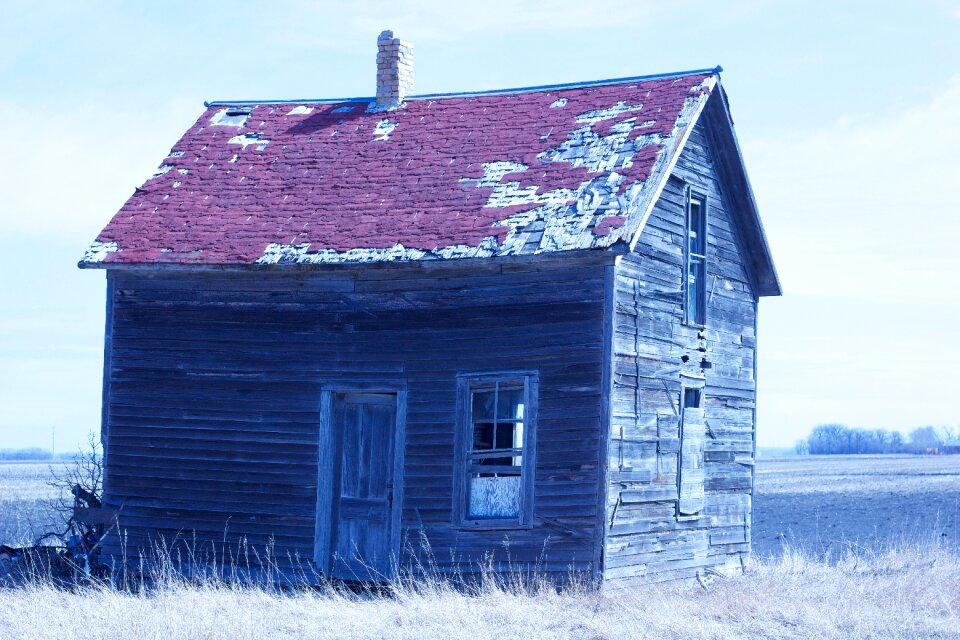 Abandoned house building
