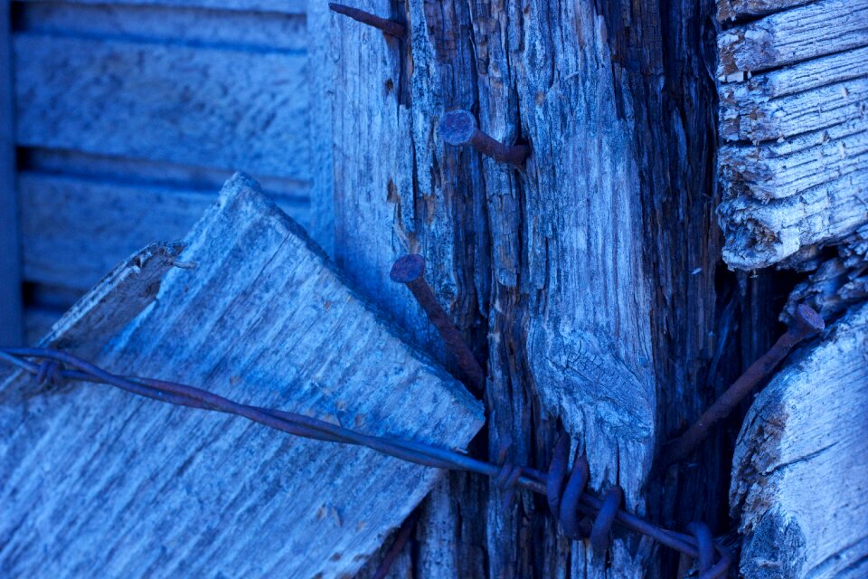 Wooden nails countryside