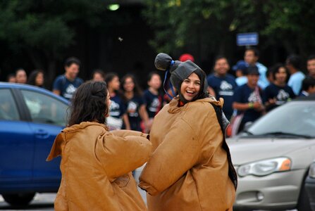 Sumo costume laughter