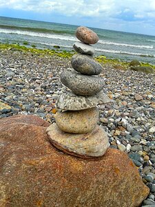 North sea stack pebbles photo