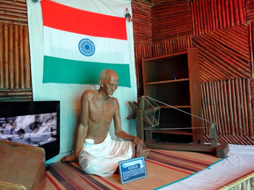 Leader mahatma sitting photo