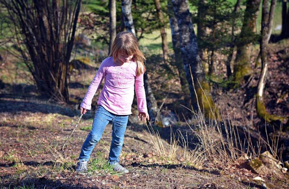 Long hair nature out photo