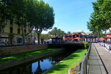 Perpignan the quays the banks of the bass