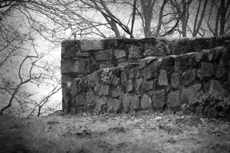 Stone wall background facade photo