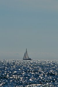 Sea sky boats photo