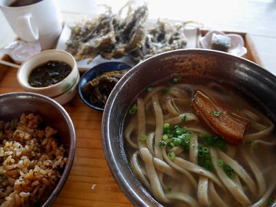 Mozuku seaweed near okinawan cuisine local cuisine
