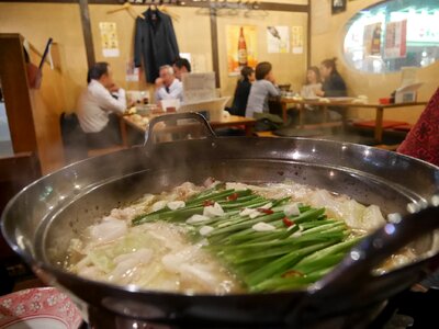 Grilled chicken motsu nabe cheers