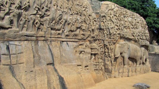 Mammalapuram descent of the ganga granite