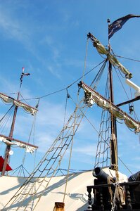 Sailing vessel rigging masts photo