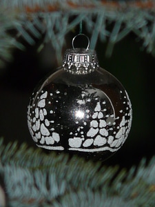 Christmas bauble weihnachtsbaumschmuck silver photo