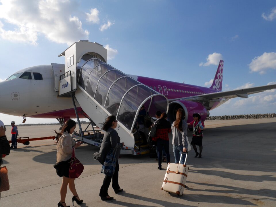 Okinawa airplane journey