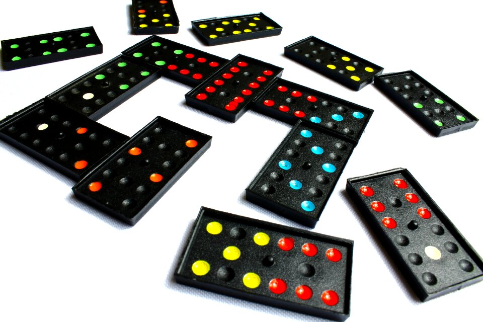 Stone dominoes chime colorful