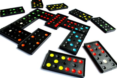 Stone dominoes chime colorful