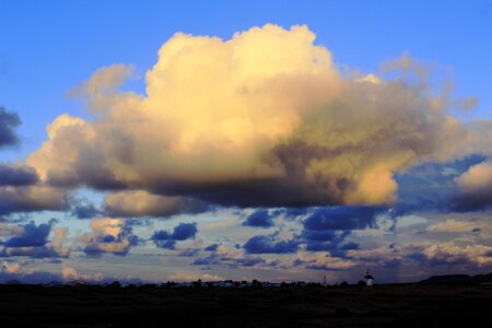 Cloudy blue sky