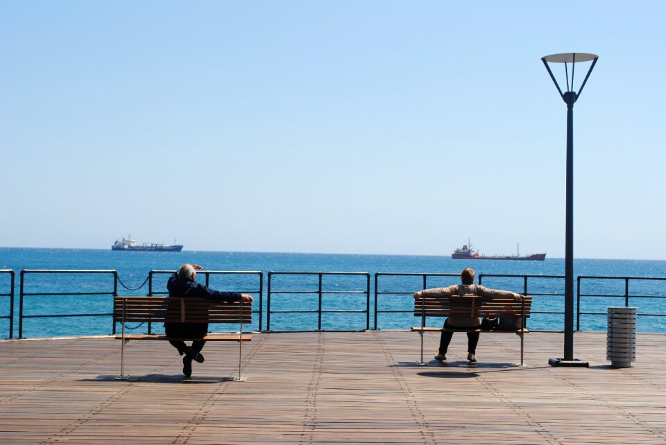 Benches outdoors view