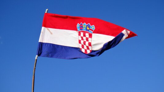 Croatian flag wind