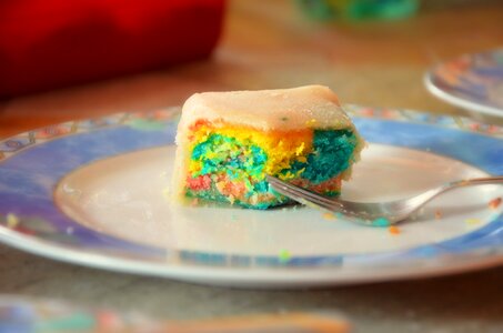 Colorful baked sweet