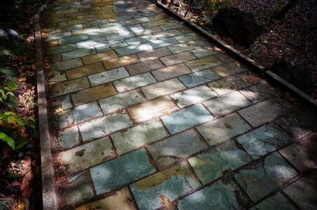 Stone road the mottled light and shadow