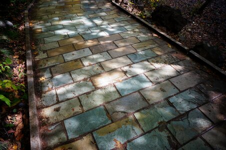 Stone road the mottled light and shadow photo