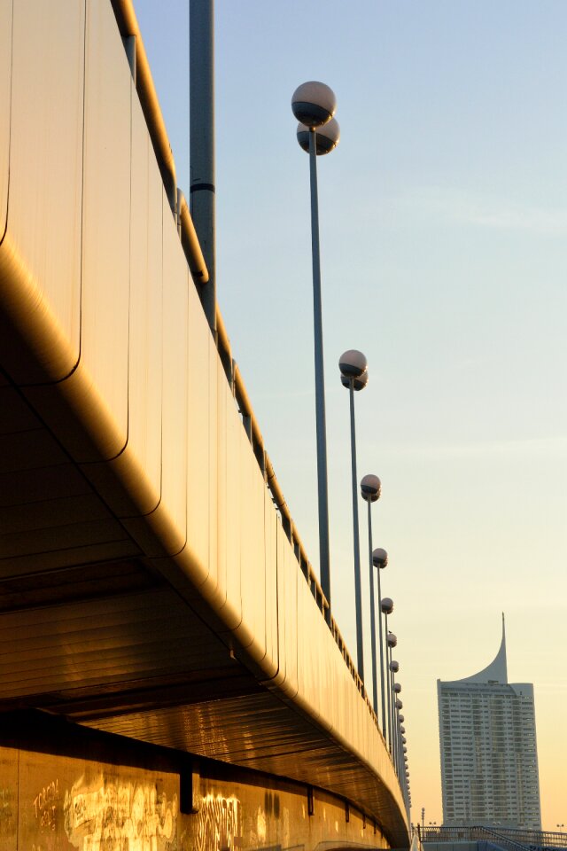 Rich bridge sunrise architecture