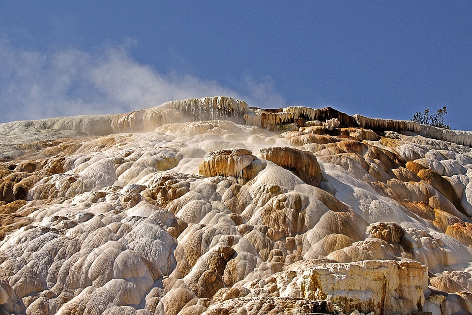 Limestone minerals steam