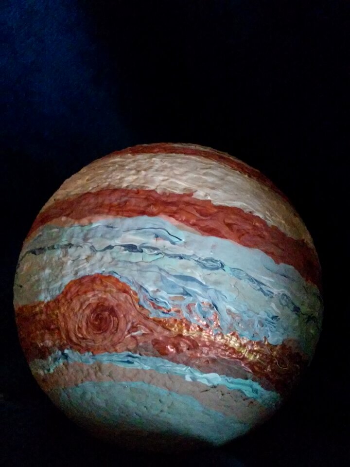 Styrofoam ball black science
