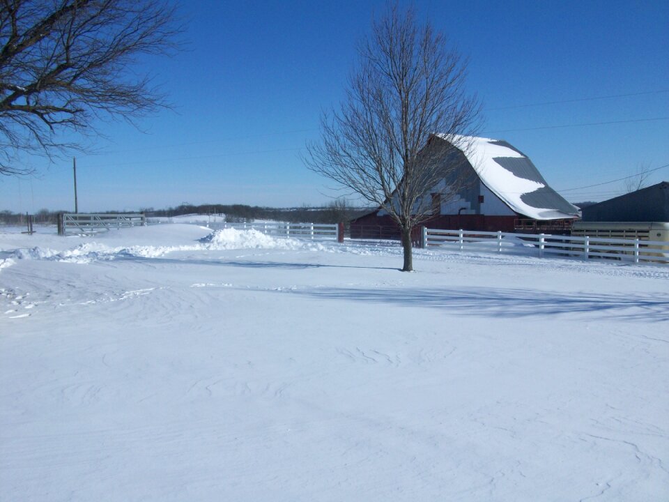 Snow rural countryside