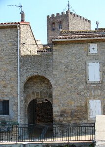 Medieval village tower ramparts