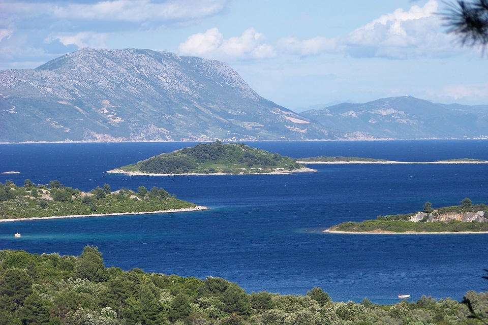 Inlet sea blue water