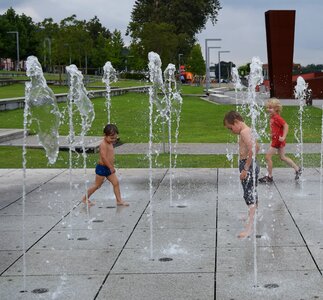 Children lake games photo