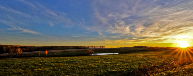 Autumn sky evening