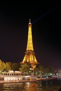 The eiffel tower paris night view photo