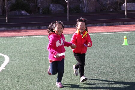 Children's running athletic