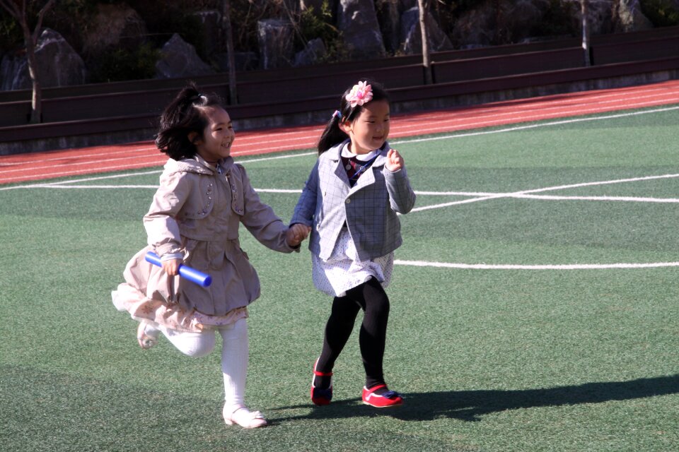 Children's running athletic