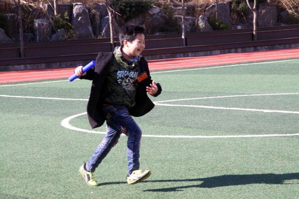 Children's running athletic