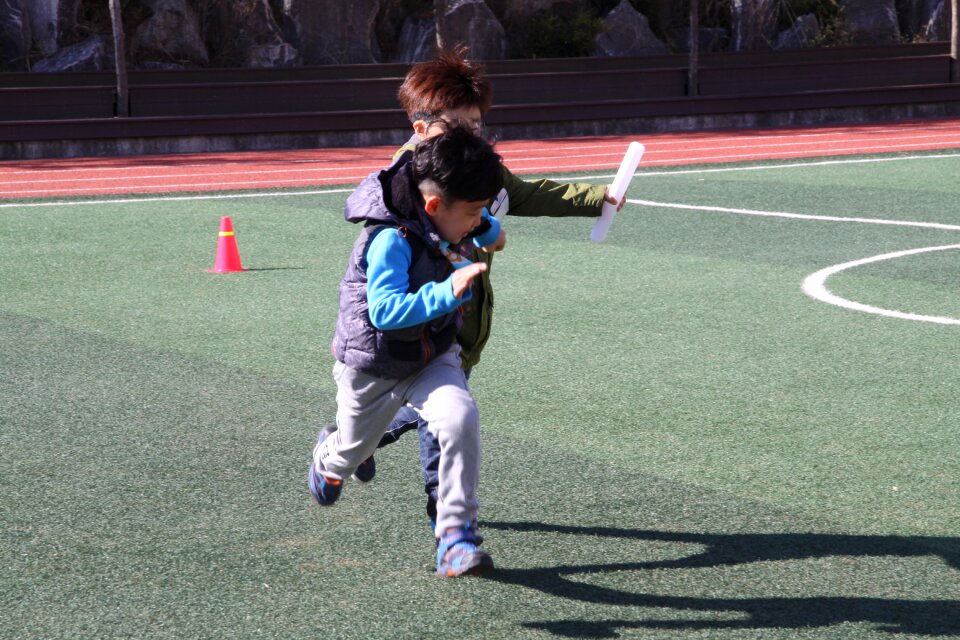 Children's running athletic