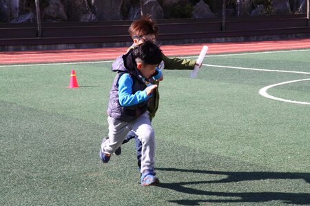 Children's running athletic