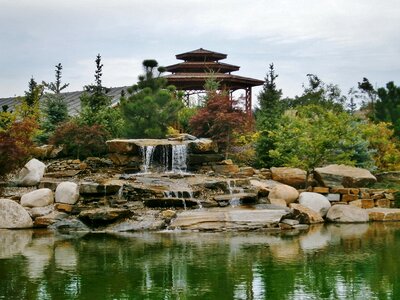 Lagoon meditation meditation garden photo