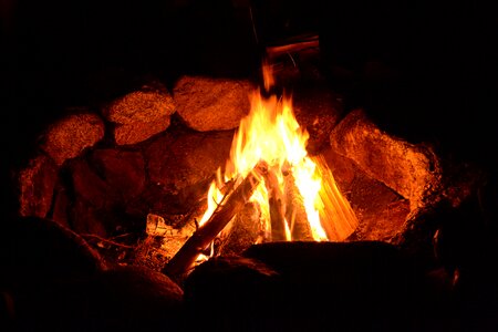 Fireplace flame photo