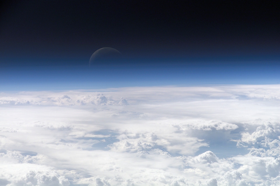 Space travel clouds atmosphere