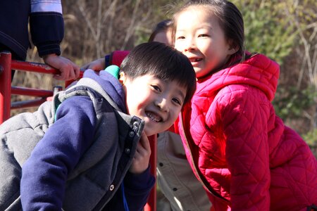 Children's laughter happy