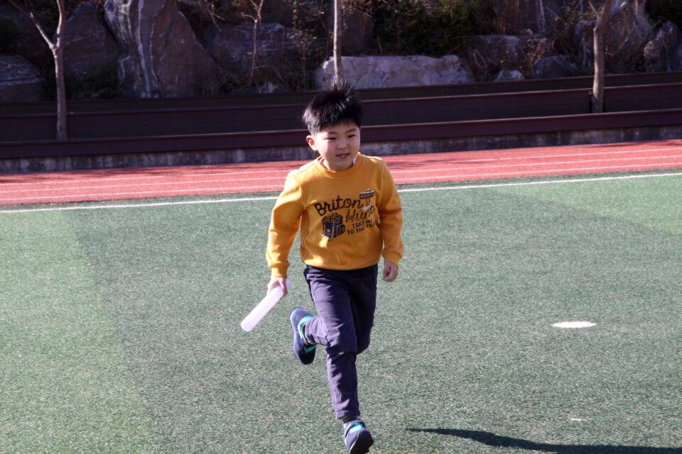 Children's running athletic